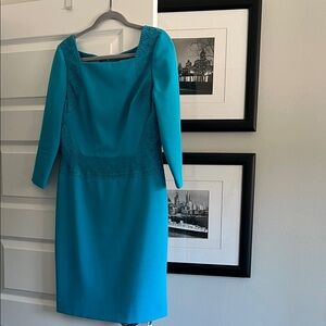 ANTONIO MELANI Turquoise Long Sleeve Dress
